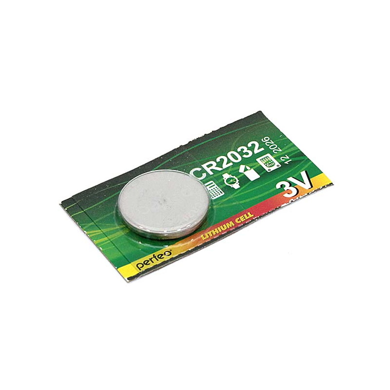 Батарейка CMOS CR2032 без контактов, Perfeo